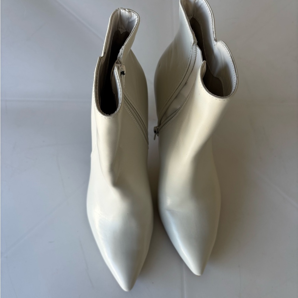 Elegant Cream Ankle Boots